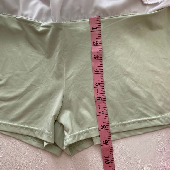 Simply Southern Active Skort | White & Mint Green Tennis Golf Skirt with Shorts - Picture 6 of 7